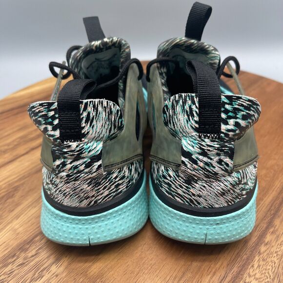 Nike Free Viritous Shoes Womens Size 9 Black Aqua Green Print Sneakers Running - Picture 4 of 8